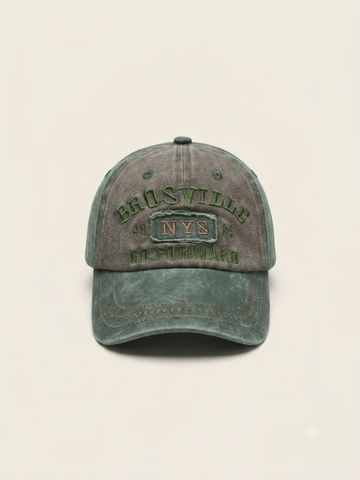 Vintage Green Brosville NYS Embroidered Baseball Cap