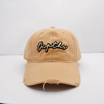 Heritage beige Distressed Curved-Brim cap