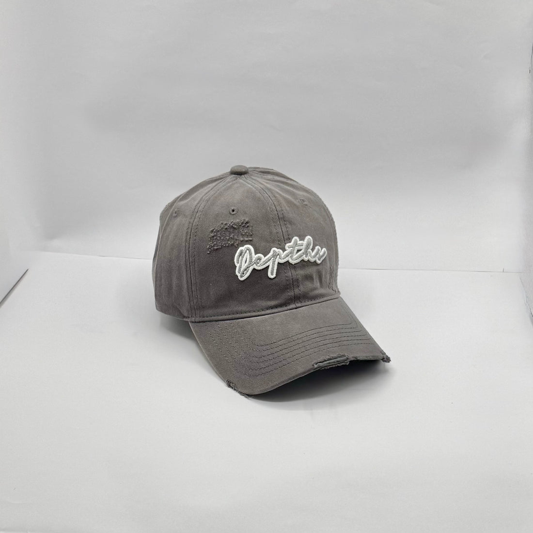 Heritage Grey Distressed Curved-Brim cap