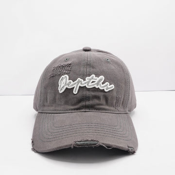 Heritage Grey Distressed Curved-Brim cap