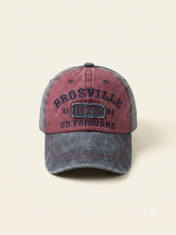 Vintage Red&Blue Brosville NYS Embroidered Baseball Cap