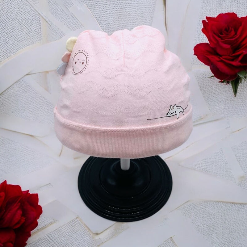 SOFT BABY BEANIE - CUTE CAP & SUN DESIGN