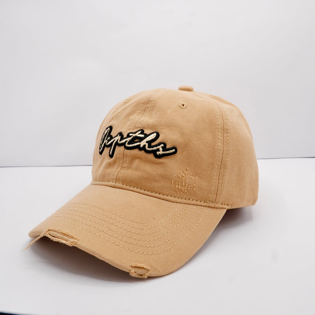 Heritage beige Distressed Curved-Brim cap