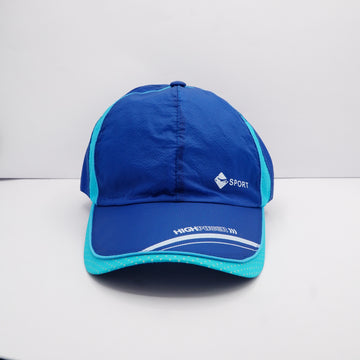 Navy Blue Two-Tone Curved Parachute Cap