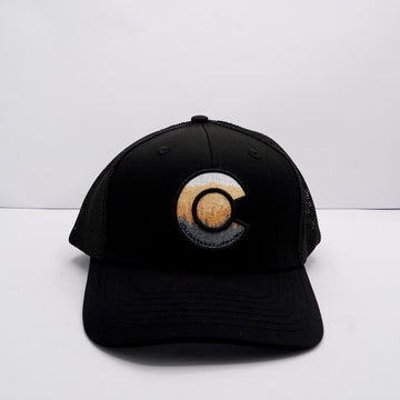 C Black Mash Trucker Cap