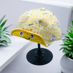 BABY CAP WITH CUTE FACE DESIGN - SOFT COTTON ADJUSTABLE HAT FOR KIDS