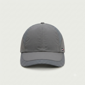 Gray Breathable Parachute Sports Cap