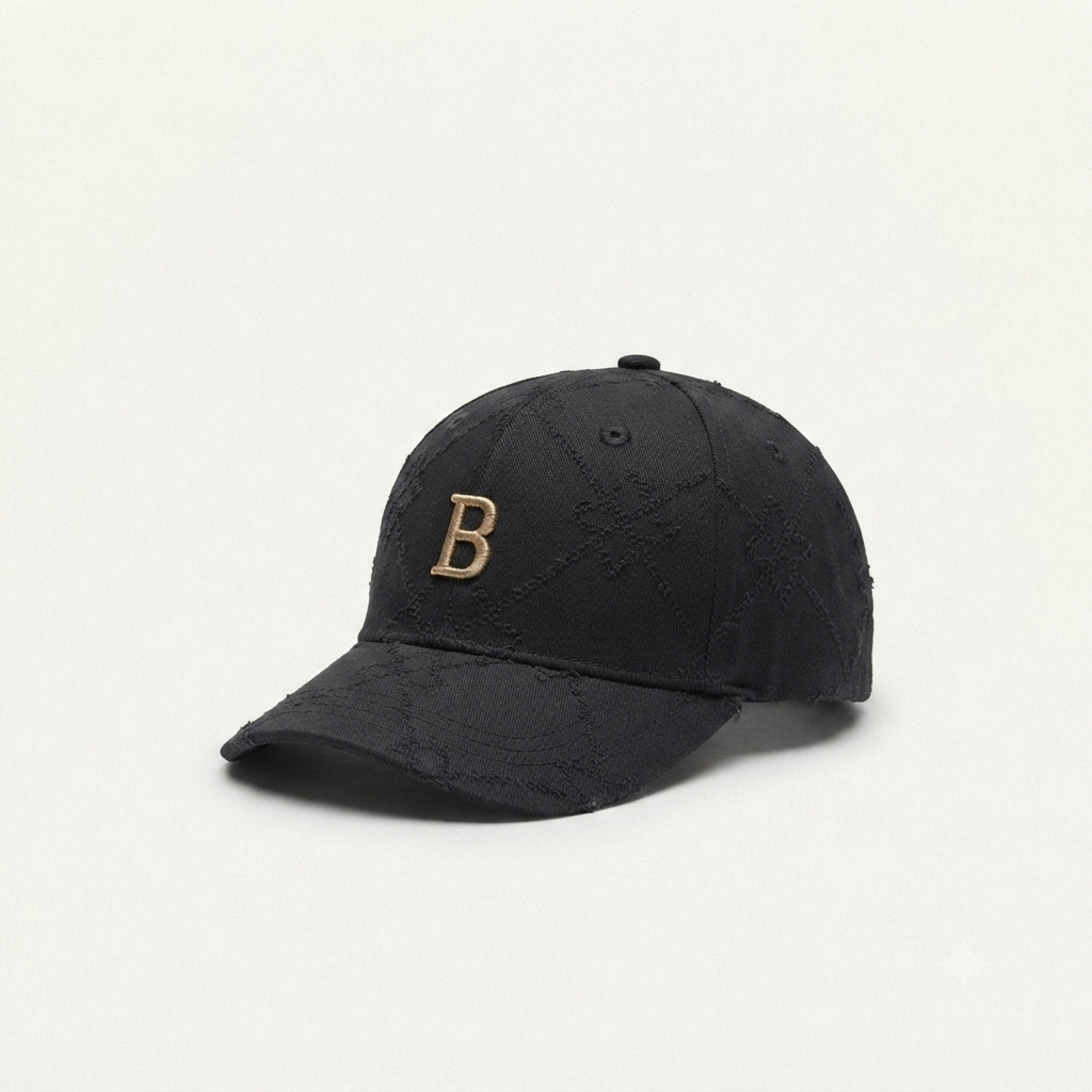 Monogrammed 'B' Crest Cap
