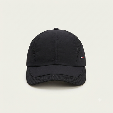 Black Breathable Parachute Sports Cap