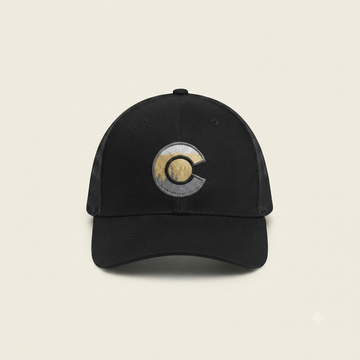 C Black Mash Trucker Cap