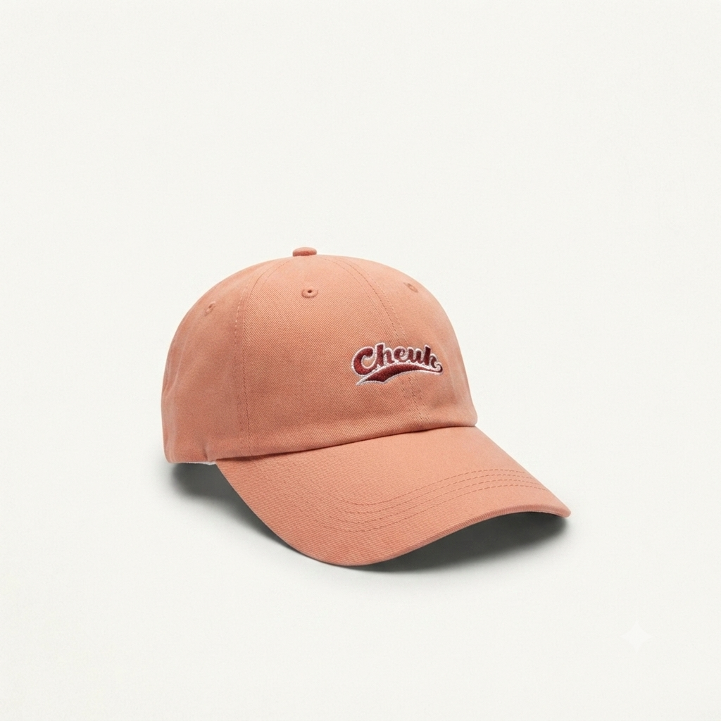 The Coral Check Script Hat