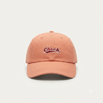 The Coral Check Script Hat