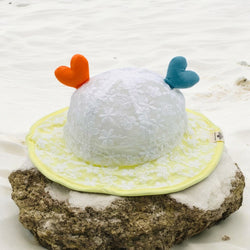 LACE FLORAL KIDS SUN HAT WITH HEART ACCENTS