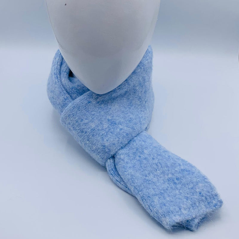 CLASSIC KNITTED SKY BLUE WINTER MUFFLER