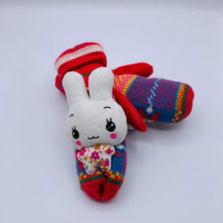 WOOL RABIT BABY GIRL GLOVES