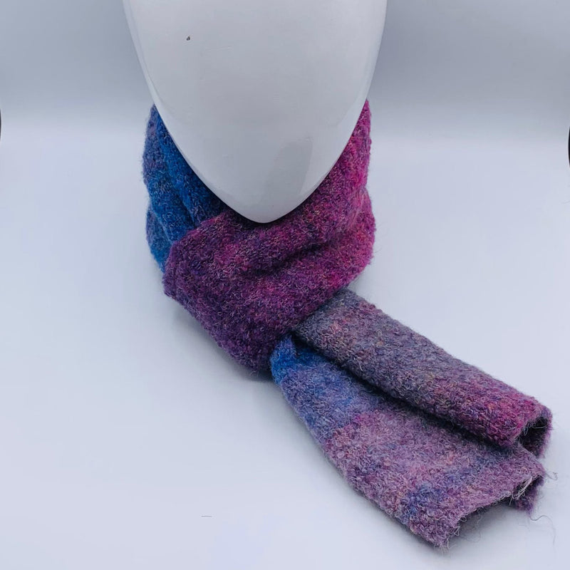 MINIMALIST KNIT PURPLE WINTER MUFFLER