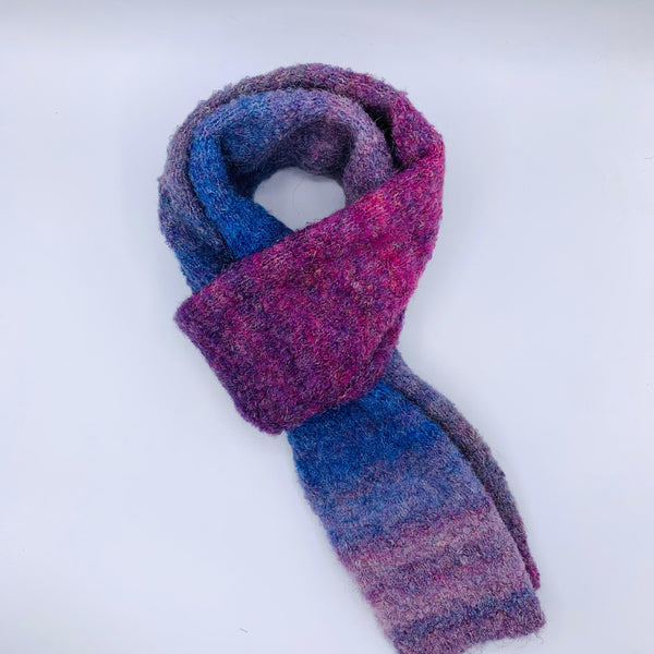 MINIMALIST KNIT PURPLE WINTER MUFFLER