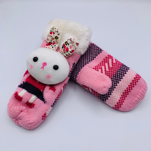 WOOL RABIT BABY GIRL GLOVES