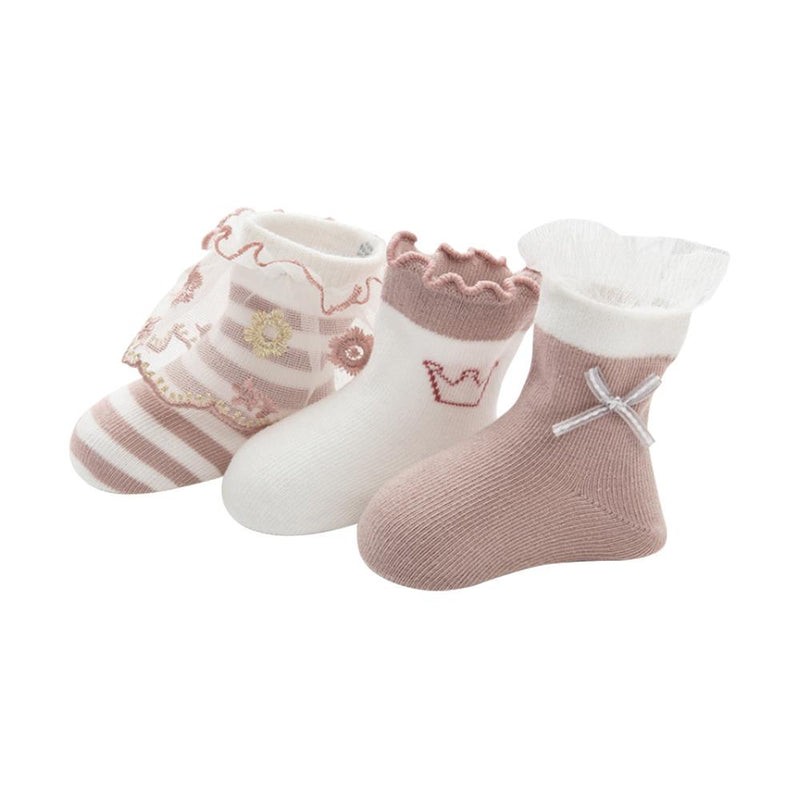 QUIRKY COMFORT STYLISH BABYGIRL PACK OF 3 SOCKS