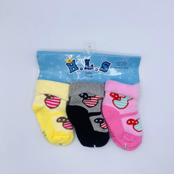 COLORFUL MICKEY MOUSE BABY GIRL PACK OF 3 SOCKS