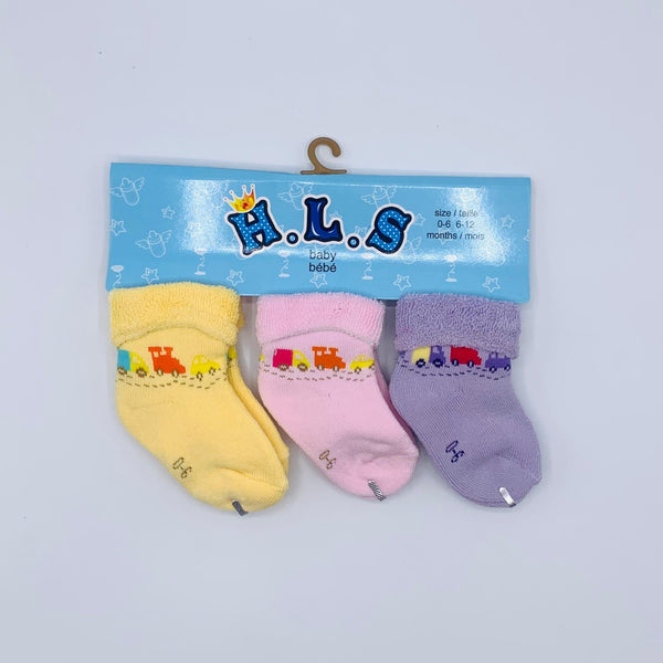 PLAYFUL CARS BABY BOY PACK OF 3 SOCKS