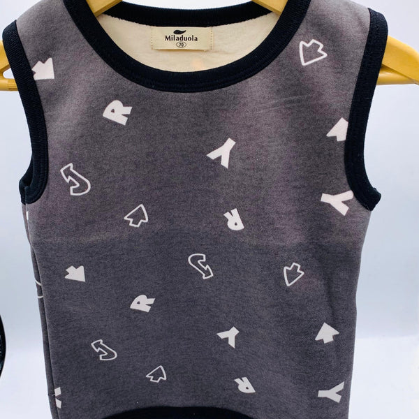 KIDS SLEEVELESS  ARROW PRINT WITH FLEAS INSIDE TANK TOP