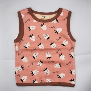 Baby Girl West Under Soft Fleece With Strawberry