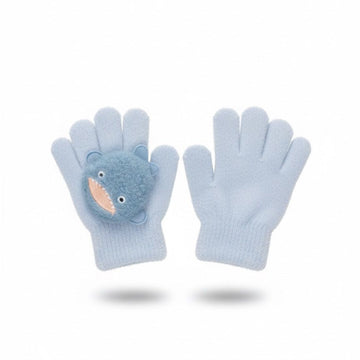 Cute Duck Face Knit Kids Gloves