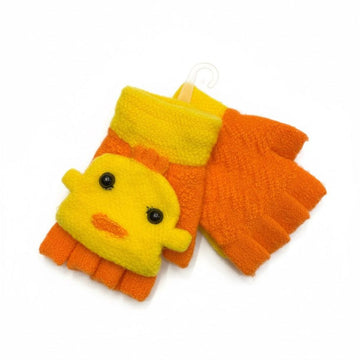 Cute Duck Face Knit Convertible Gloves