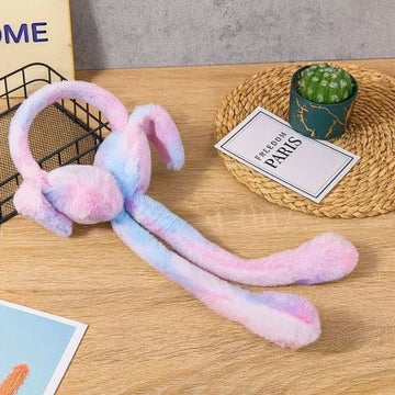 Warm Plush Earmuffs Rabbit Moving Ears Multicolor