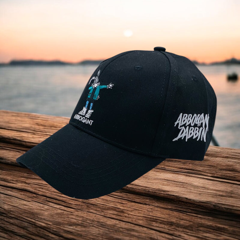 ARROGANT VIBES: BLACK STREET CAP WITH RABBIT