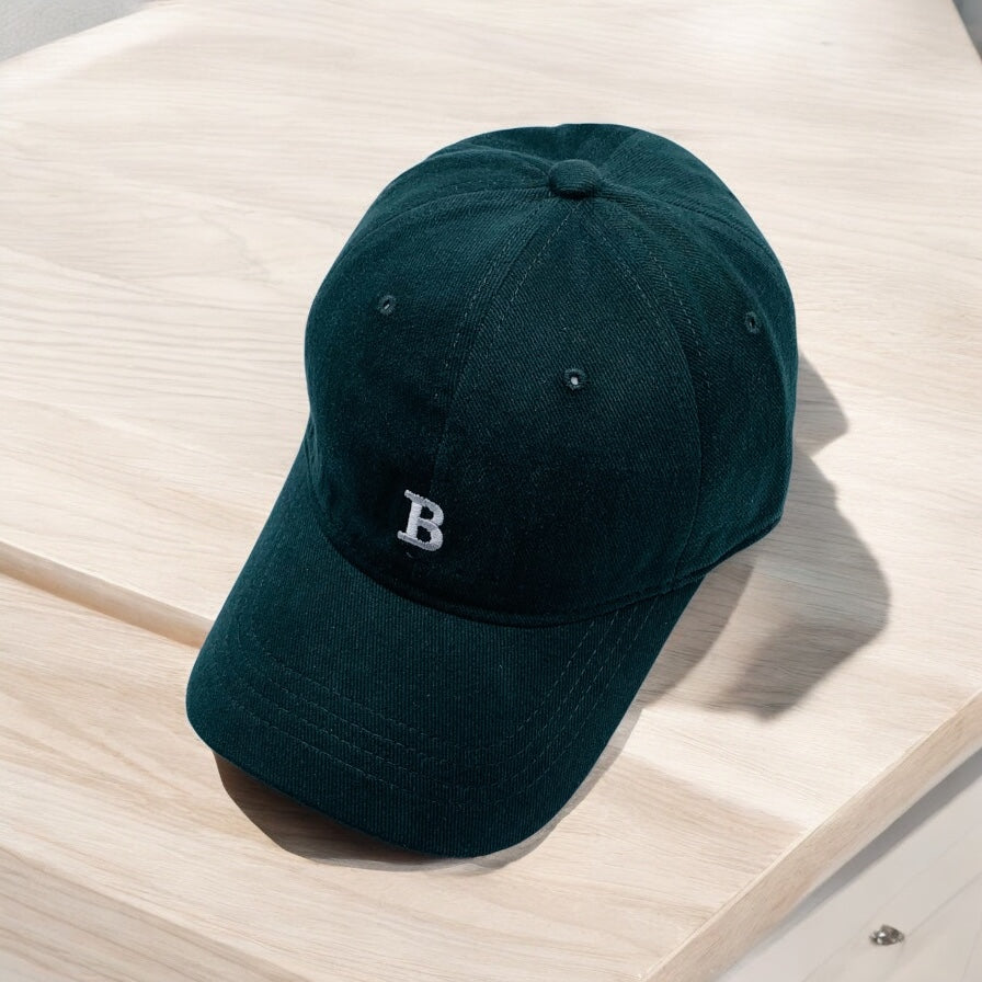 MY 'B' CAP WHIGHT GREEN COTTON