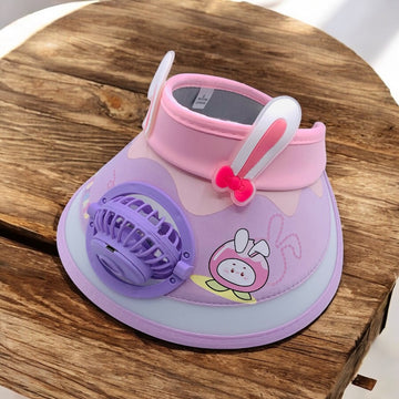 CUTE DESIGN FAN CAP AND USB CHARGING