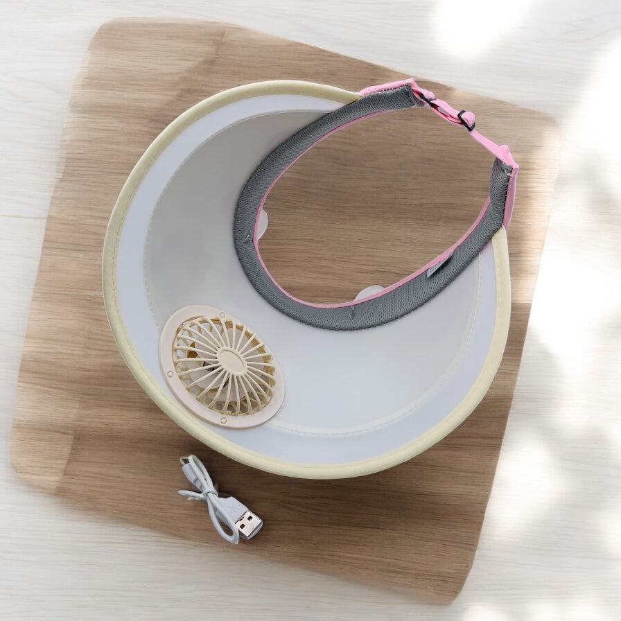 CUTE DESIGN FAN CAP AND USB CHARGING