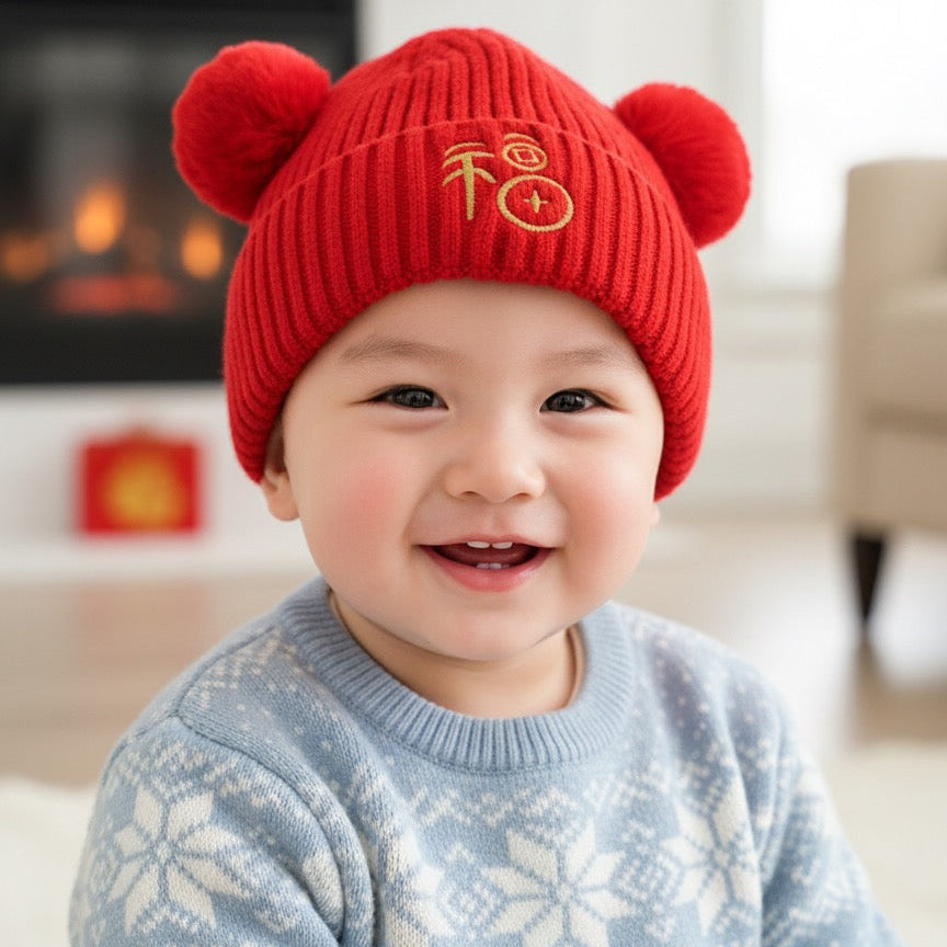 KIDS WINTER WOOLEN CAP/HAT POM POM