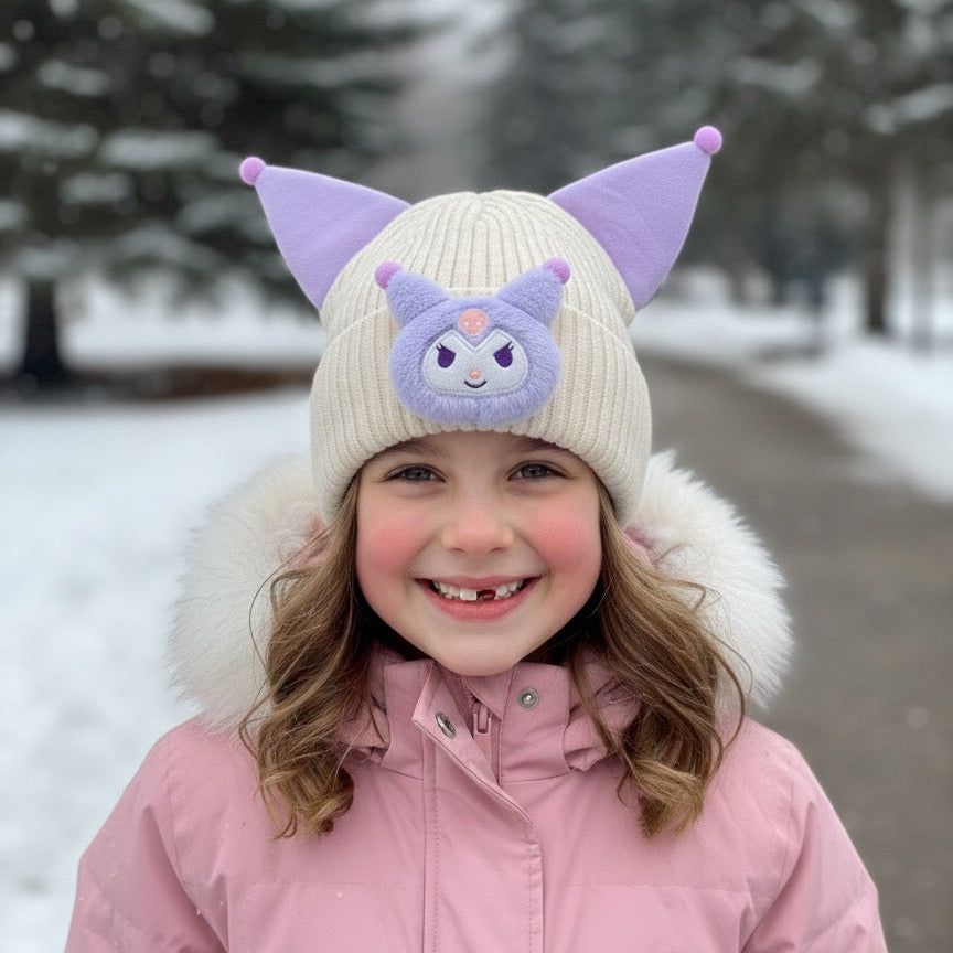 KIDS WOOLEN KUROMI CAP/HAT