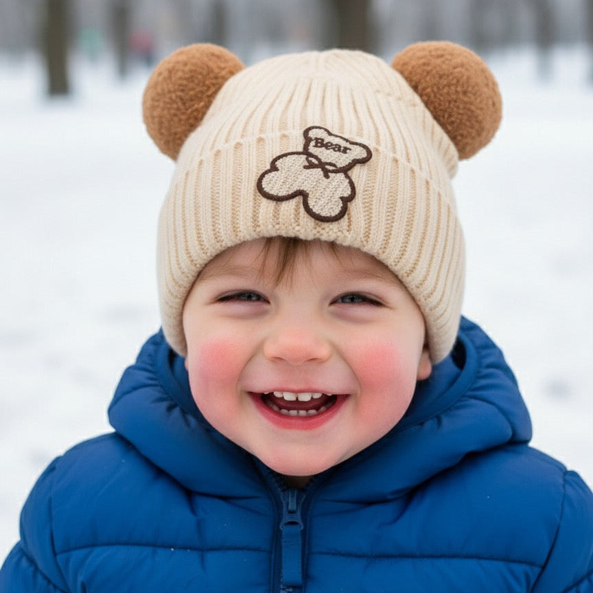 POMPOM KIDS WOOLEN CAP/HAT