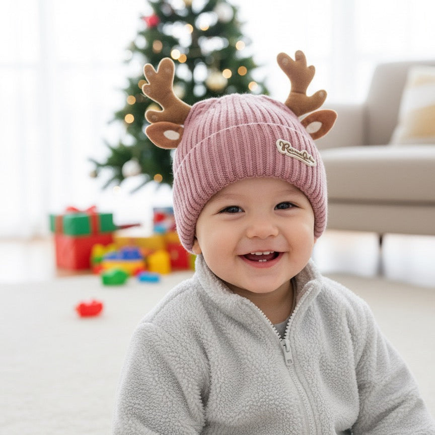 KIDS WOOLEN CAP/HAT WITH GOAT STONE