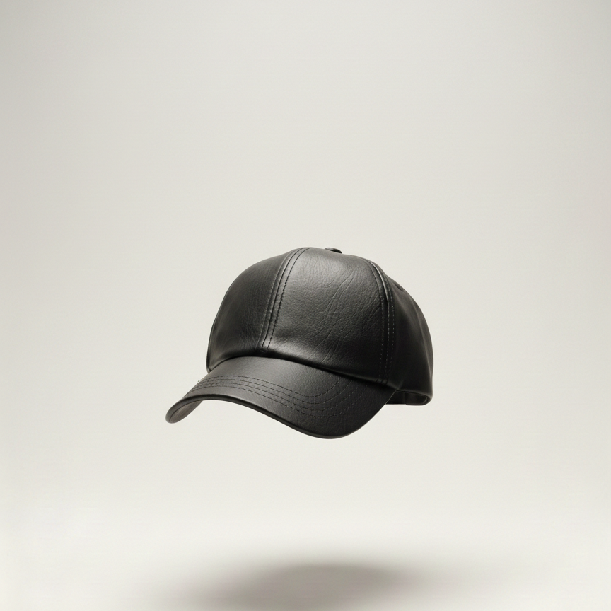 Men's Cap Plan Premium Leatherite