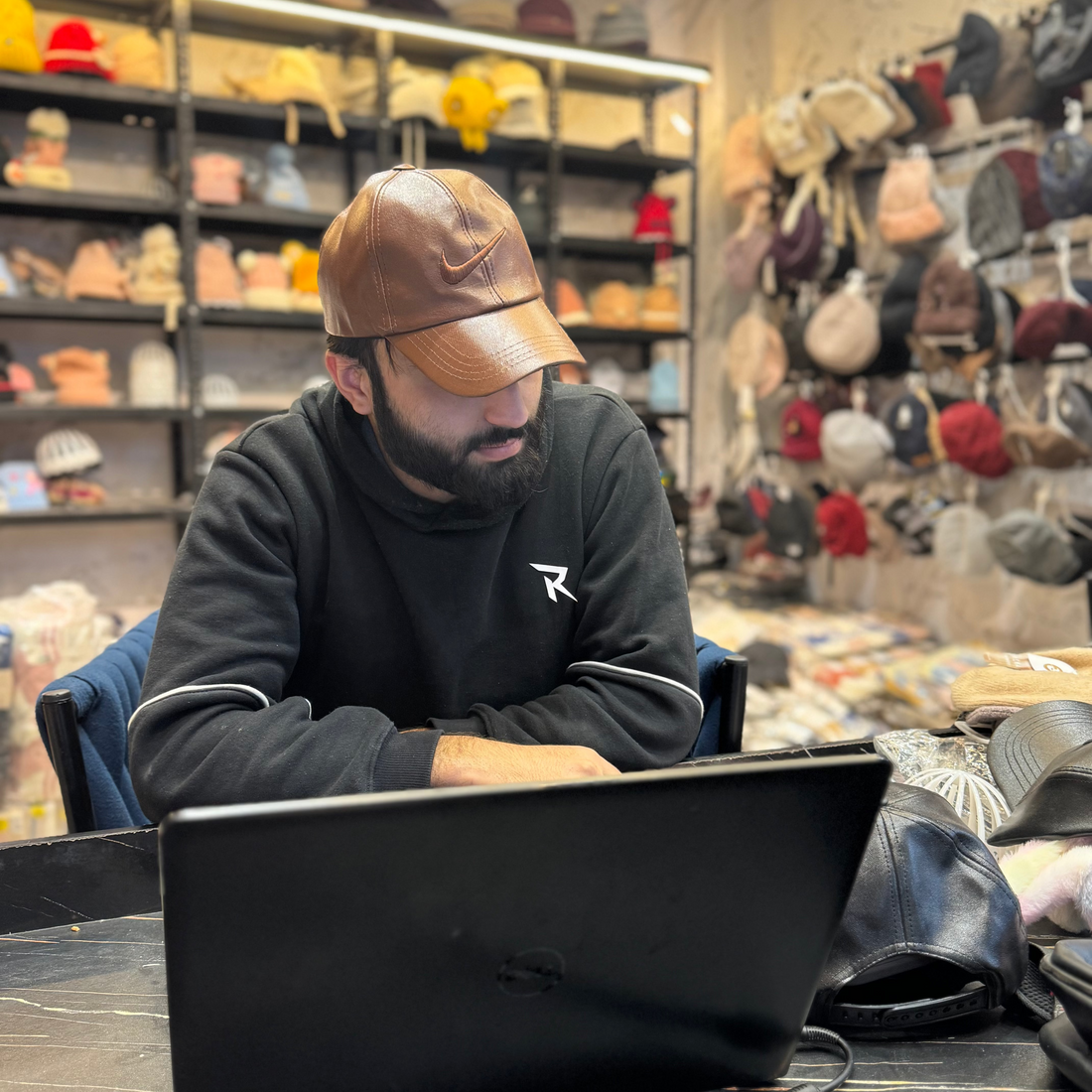 Men's Brown Leatherite Cap