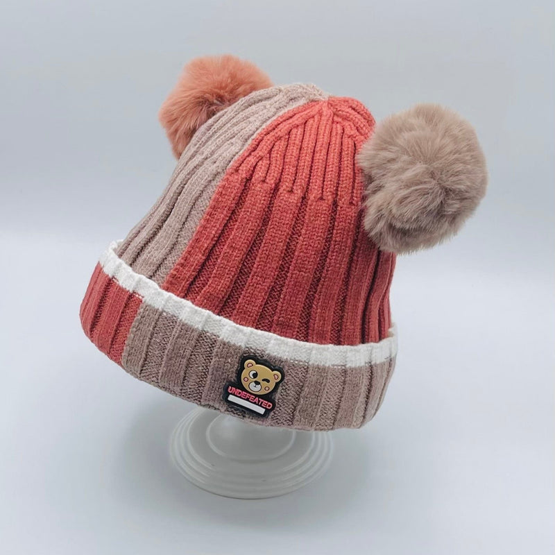 TEDDY DUO POM BEANIE CAP/HAT