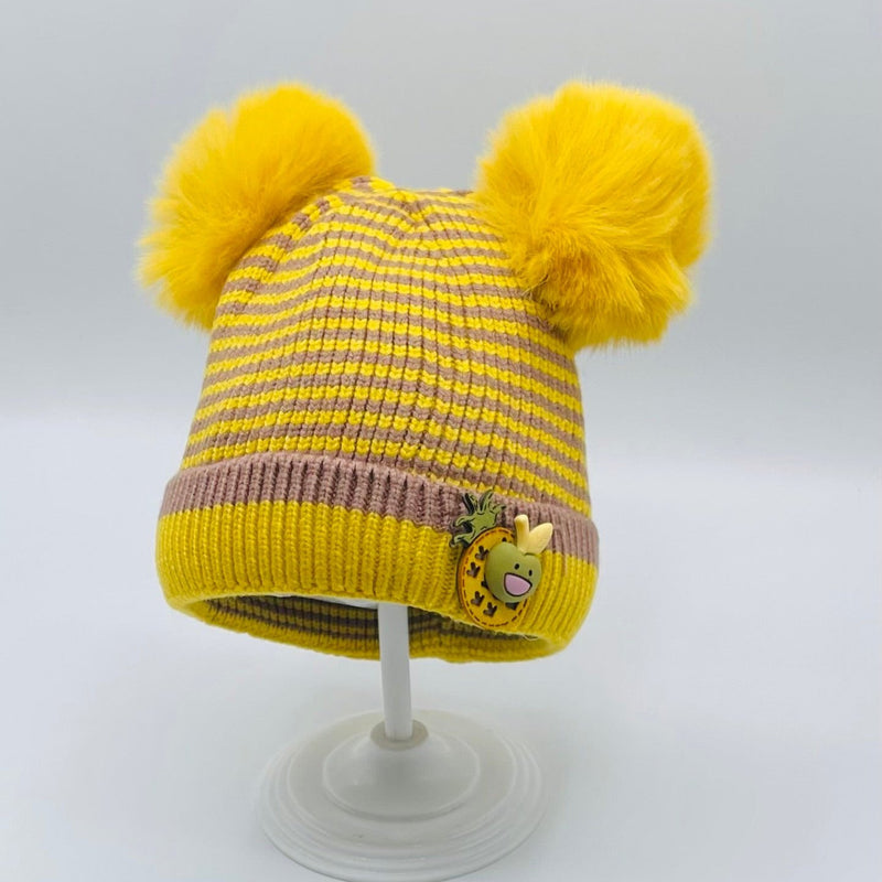 TANGY PINEAPPLE POM POM BEANIE CAP/HAT