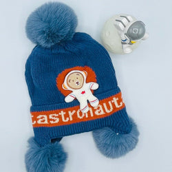 WOOL LINING BABY BOY CAP WITH SPACEMAN CAP/HAT