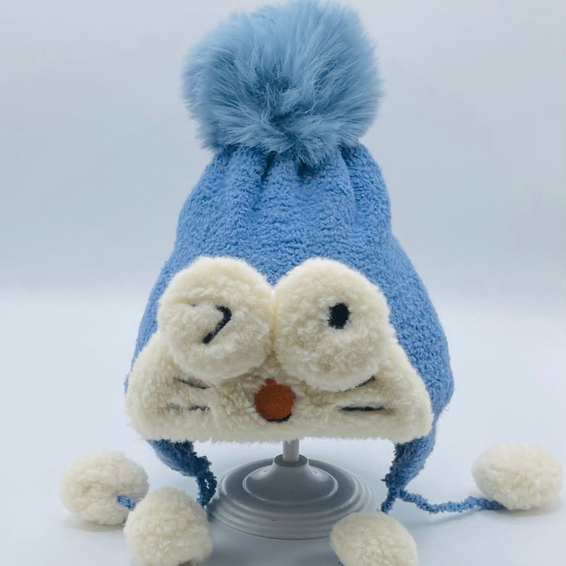 WOOL BABY BOY DORAEMON FACE CAP/HAT