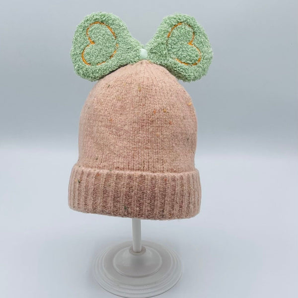 MICKEY MOUSE HEART EMBROIDERY BABY GIRL CAP/HAT