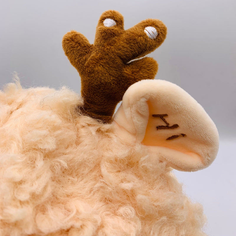 SHEEP STYLE  WITH BROWN EARS HI EMBROIDERY BABY GIRL CAP/HAT