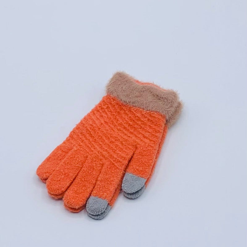 WOOL LINING  BABY GIRL GLOVES WITH MOBILE TOUCH SENSOR