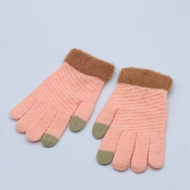 WOOL LINING  BABY GIRL GLOVES WITH MOBILE TOUCH SENSOR