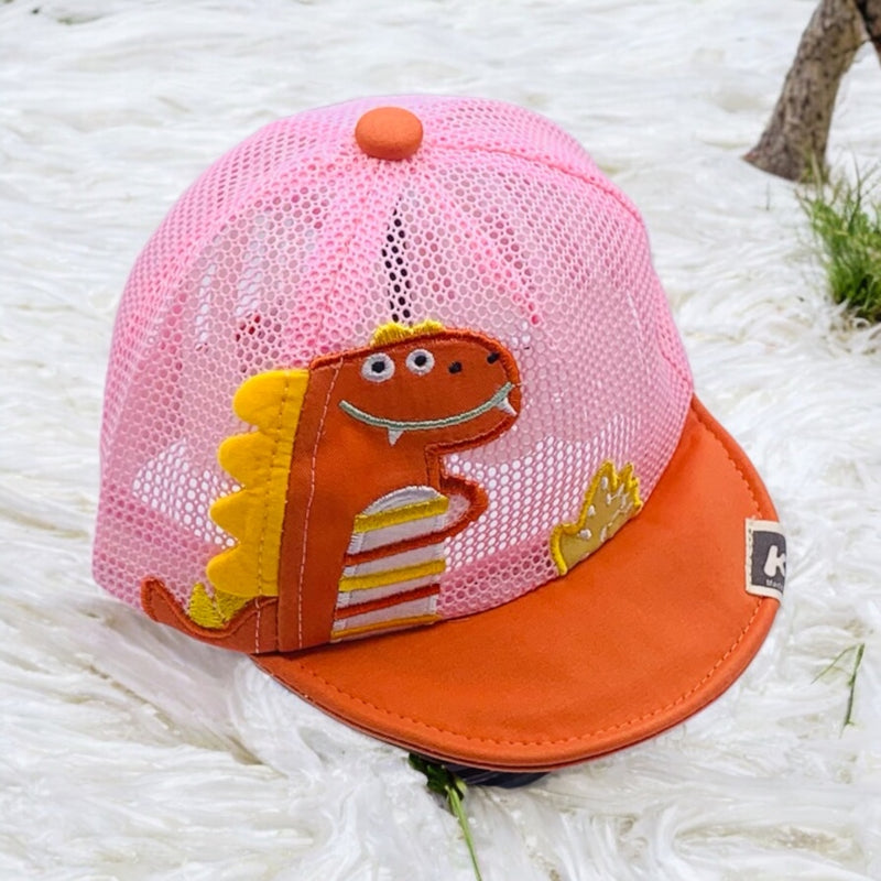 BABY CAP WITH DINOSAUR PATCH- CUTE &COMFY