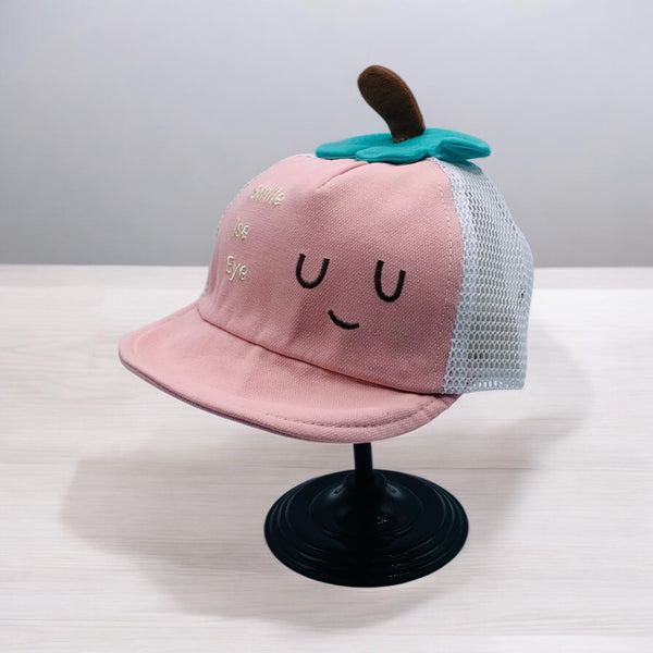 ADORABLE PEACH - THEMED BABY CAP - CUTE & BREATHABLE